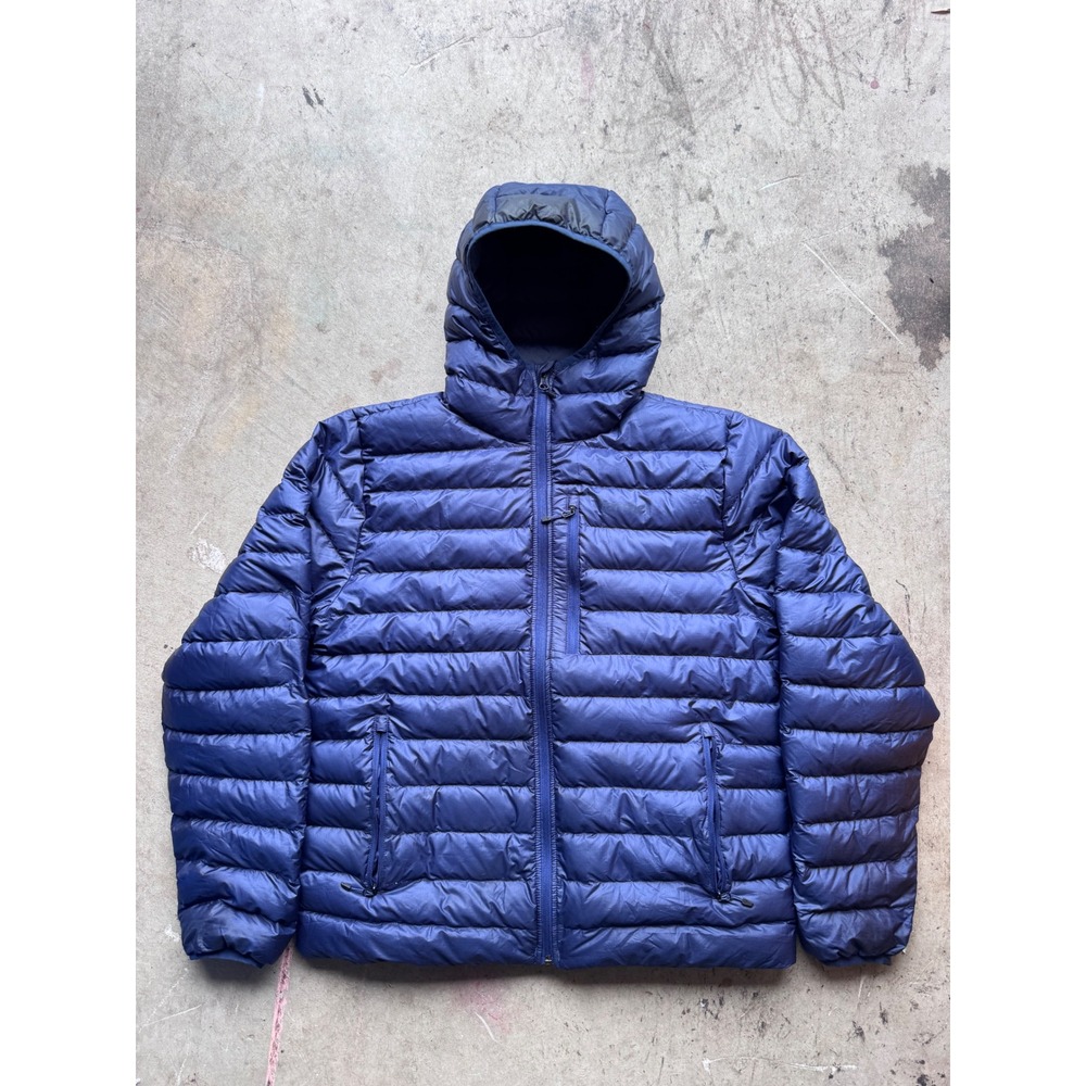 Marmot Mens Tullus Hoody Down Puffer Jacket Navy Blue 600 Fill Down Medium